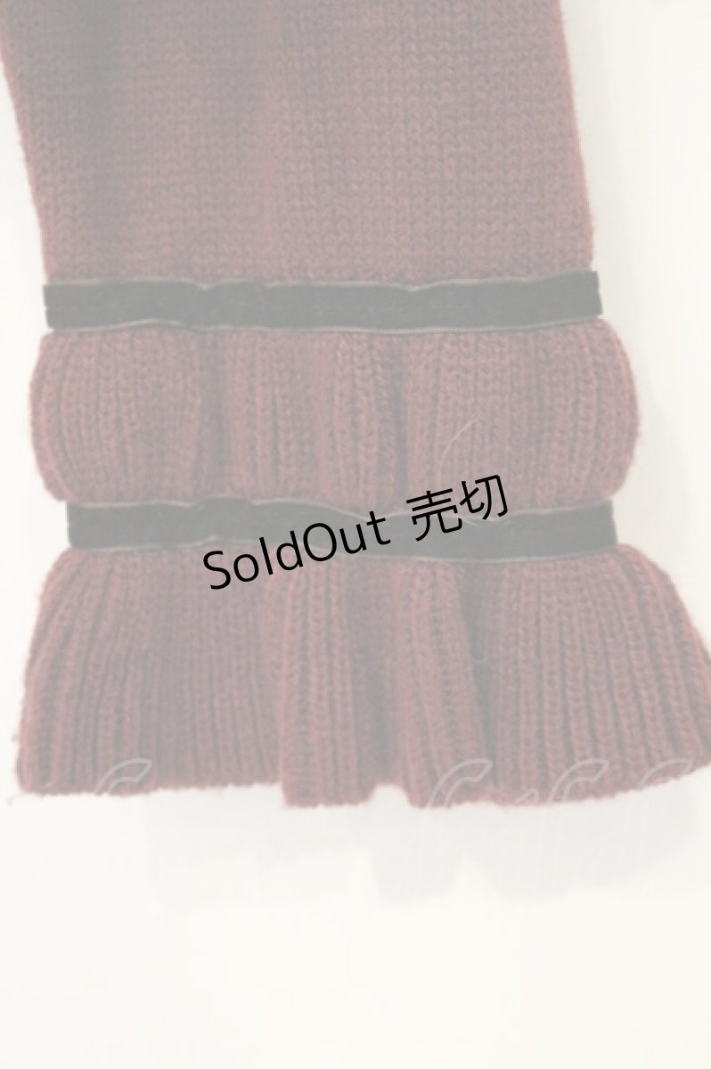 画像3: axes femme / フリルニットボレロ F ワイン O-26-09-14-2109-AX-TO-OW-OS (3)