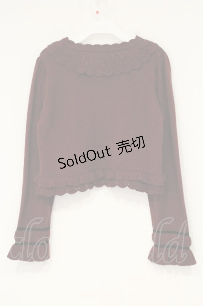 画像4: axes femme / フリルニットボレロ F ワイン O-26-09-14-2109-AX-TO-OW-OS (4)