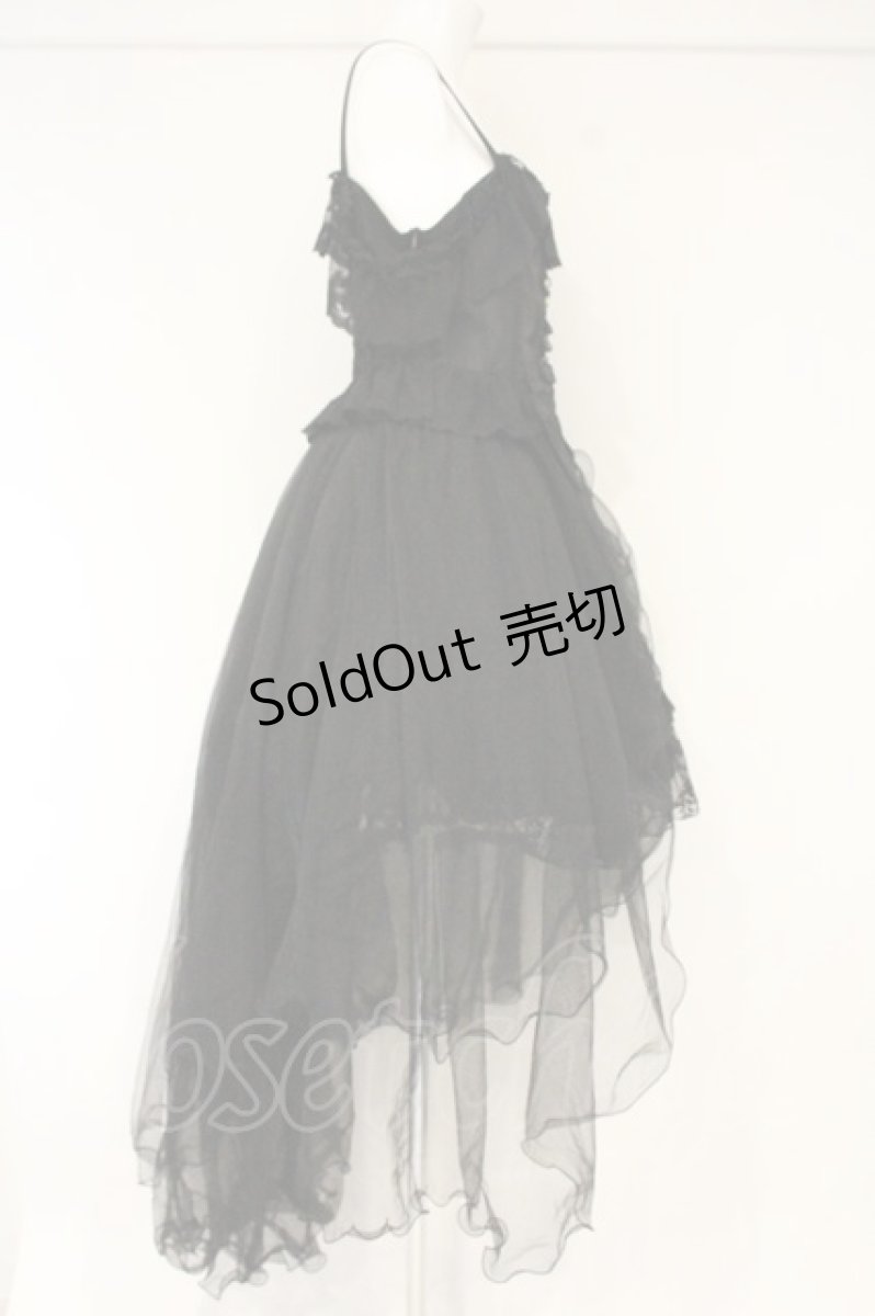 画像4: PENNY HOUSE / トレーン付きジャンパースカート XL クロ O-26-09-14-2125-LO-OP-OW-OS (4)