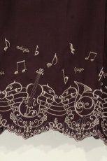 画像3: axes femme POETIQUE / 楽器スカラップ刺繍スカート M ワイン O-26-09-14-2013-AX-SK-OW-OS (3)