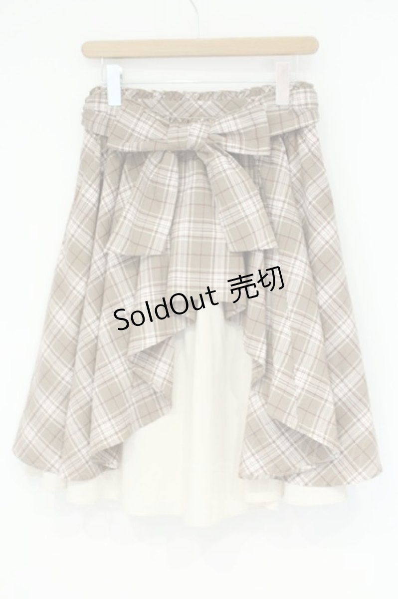 画像3: axes femme POETIQUE / バックリボンチェックスカート M ピンクブラウン O-26-09-14-2016-AX-SK-OW-OS (3)