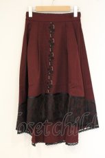 画像1: axes femme / 薔薇刺繍バイカラースカート F ワイン O-26-09-14-2024-AX-SK-OW-OS (1)