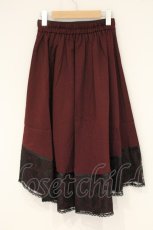 画像3: axes femme / 薔薇刺繍バイカラースカート F ワイン O-26-09-14-2024-AX-SK-OW-OS (3)
