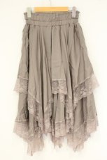 画像3: axes femme / VTG風サテンイレヘムスカート F グレージュ O-26-09-14-2025-AX-SK-OW-OS (3)