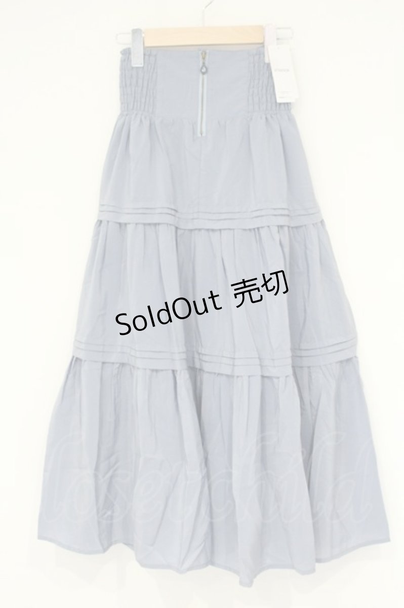 画像1: axes femme POETIQUE / ハイウエストティアードスカート M 公式展開色グレー（ブルー） O-26-09-14-2026-AX-SK-OW-OS (1)