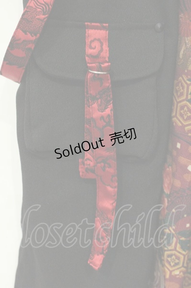 画像3: Qutie Frash / インパン付きプリーツラップ  レッド×ブラック O-26-09-14-090-QU-PA-IG-OS (3)