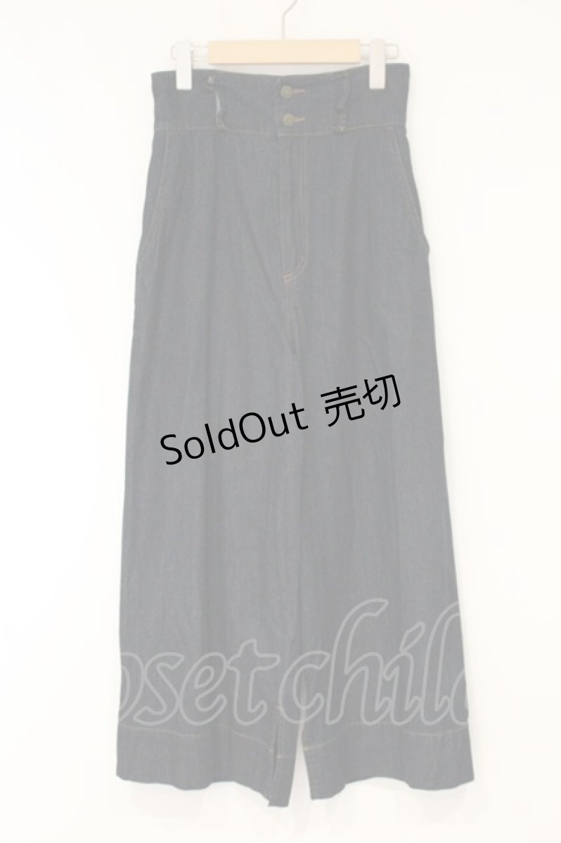 画像1: axes femme / ハイウエストワイドデニムPT M クロ O-26-09-14-093-AX-PA-OW-OS (1)