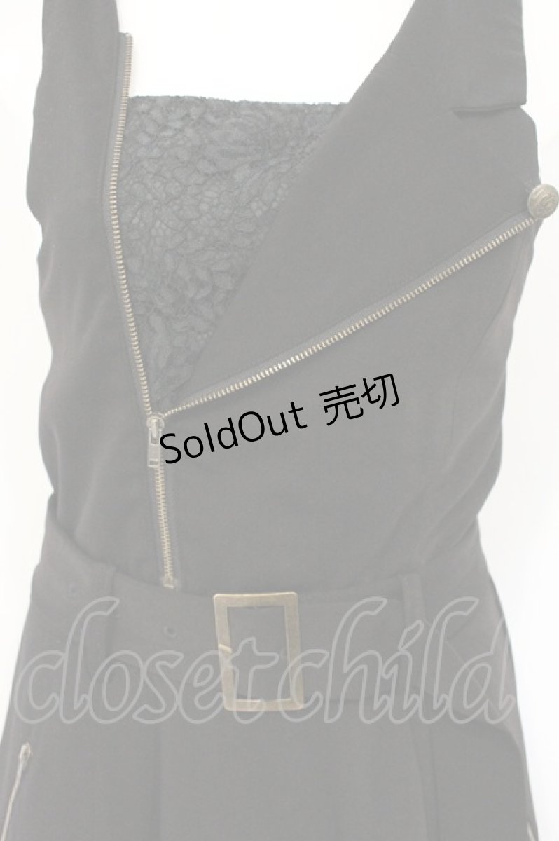 画像2: axes femme POETIQUE / アシメデザインジャンパースカート M クロ O-26-09-14-095-AX-OP-OW-OS (2)