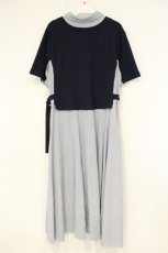 画像3: axes femme / 重ね着風ストライプシャツワンピース F ブルー系 O-26-09-14-097-AX-OP-OW-OS (3)
