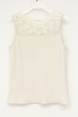 画像3: axes femme / 繊細レースタンクトップ M キナリ O-26-09-14-101-AX-TO-OW-OS (3)