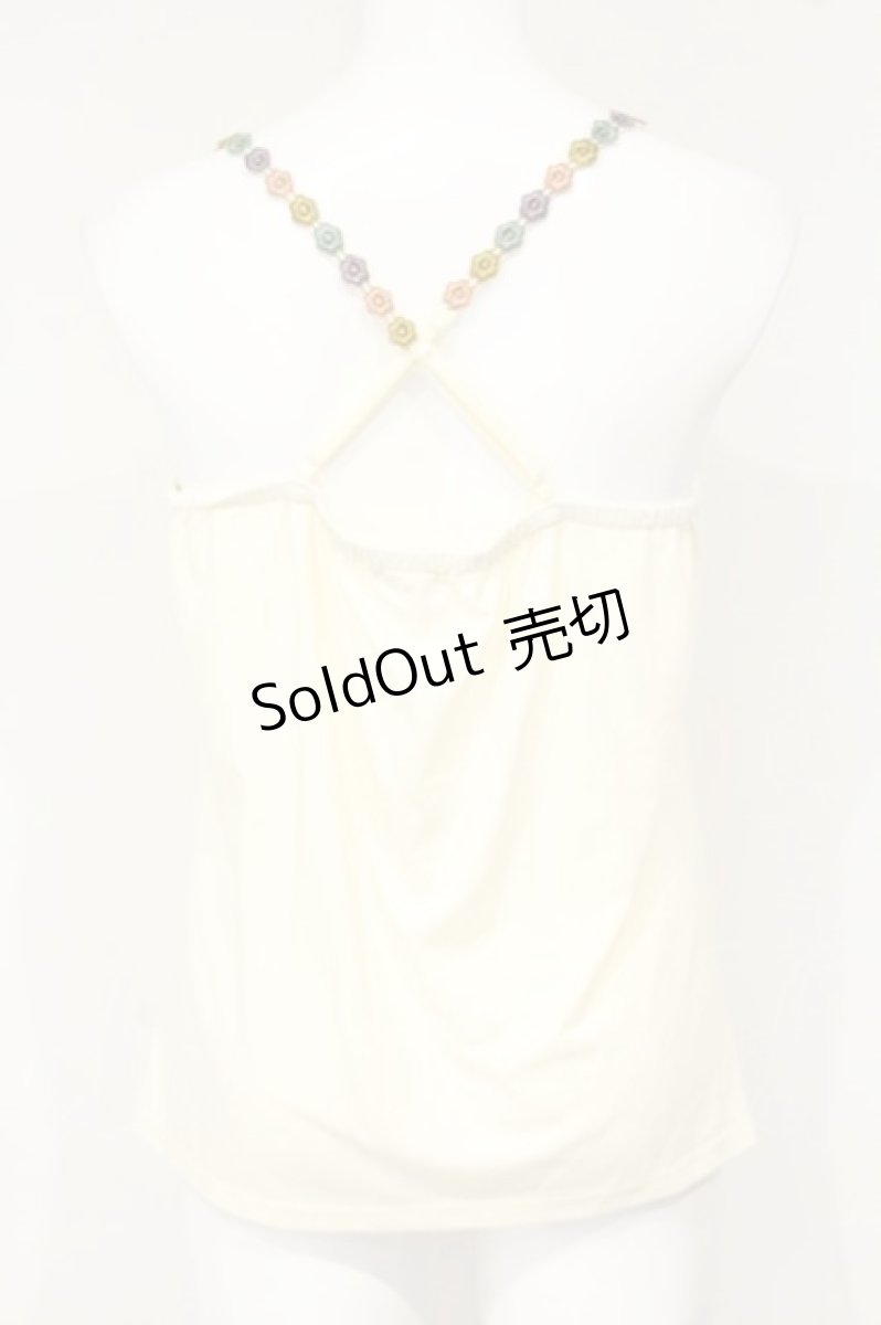 画像3: axes femme / フラワーレースキャミトップス M キナリ O-26-09-14-102-AX-TO-OW-OS (3)