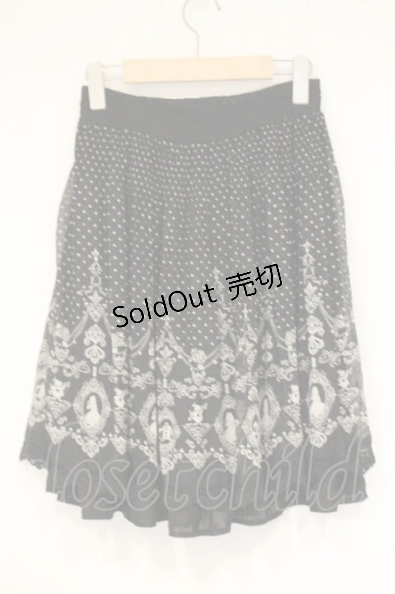 画像3: axes femme / アリス柄スカート M クロ O-26-09-14-015-AX-SK-OW-OS (3)