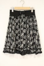 画像1: axes femme / シルエット柄スカート M クロ O-26-09-14-016-AX-SK-OW-OS (1)