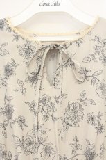 画像2: axes femme POETIQUE / クラシックフラワーワンピース M キナリ O-26-09-14-024-AX-OP-OW-OS (2)