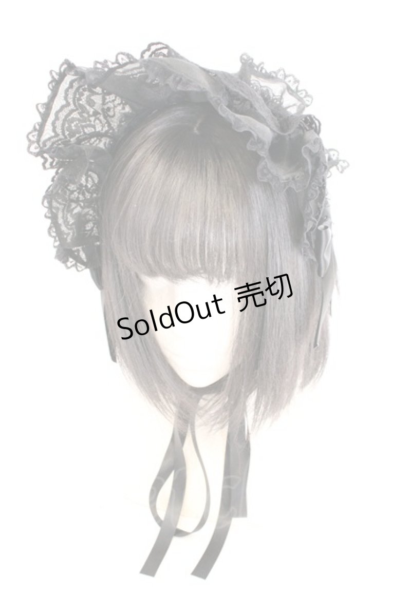 画像1: metamorphose / Mellifluous ブリムヘッドドレス  クロ O-26-09-15-006-ME-AC-OW-OS (1)
