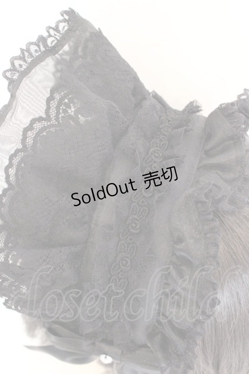 画像2: metamorphose / Mellifluous ブリムヘッドドレス  クロ O-26-09-15-006-ME-AC-OW-OS (2)