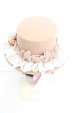 画像3: masquerade / コサージュフェルトハット  ベージュ O-26-09-15-003-LO-OP-IG-OS (3)