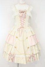 画像1: ALICE and the PIRATES / Sweet Devilジャンパースカート  アイボリー×ピンク O-26-09-16-038-PA-OP-OW-OS (1)