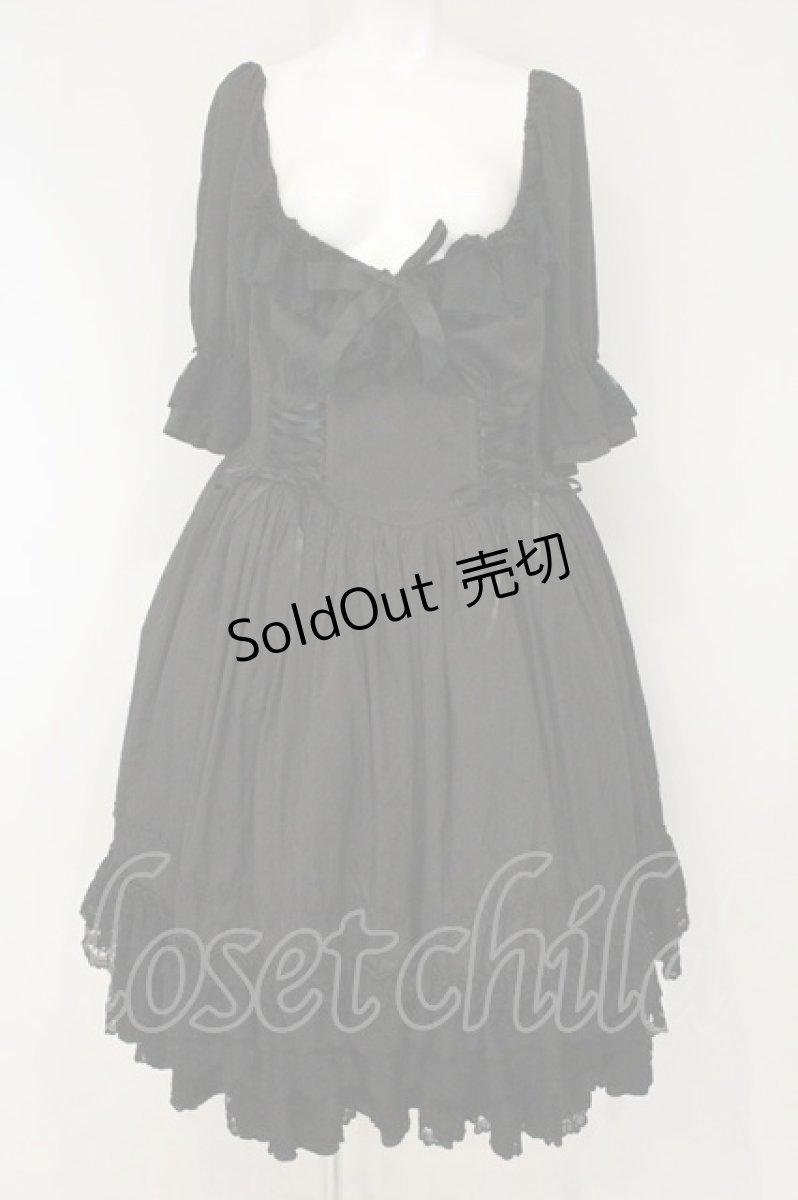 画像1: Dawn & Morning Dew / 夜明けのエルフ　クラシックロリィタ ワンピース 2XL クロ O-26-09-16-041-LO-OP-OW-OS (1)
