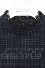 画像2: EATME / スタンドカラーチェックワンピース S グリーン O-26-09-16-006-LO-OP-OW-OS (2)