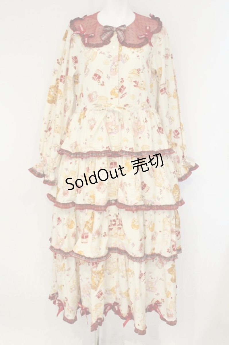 画像1: PINK HOUSE / Animal Happy Jamプリントワンピース  生成り×アカ O-26-09-16-051-LO-OP-IG-OS (1)