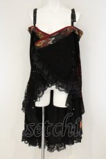 画像1: Qutie Frash / オフショルフリルトップス  ブラック×レッド系 O-26-09-16-053-QU-TO-IG-OS (1)