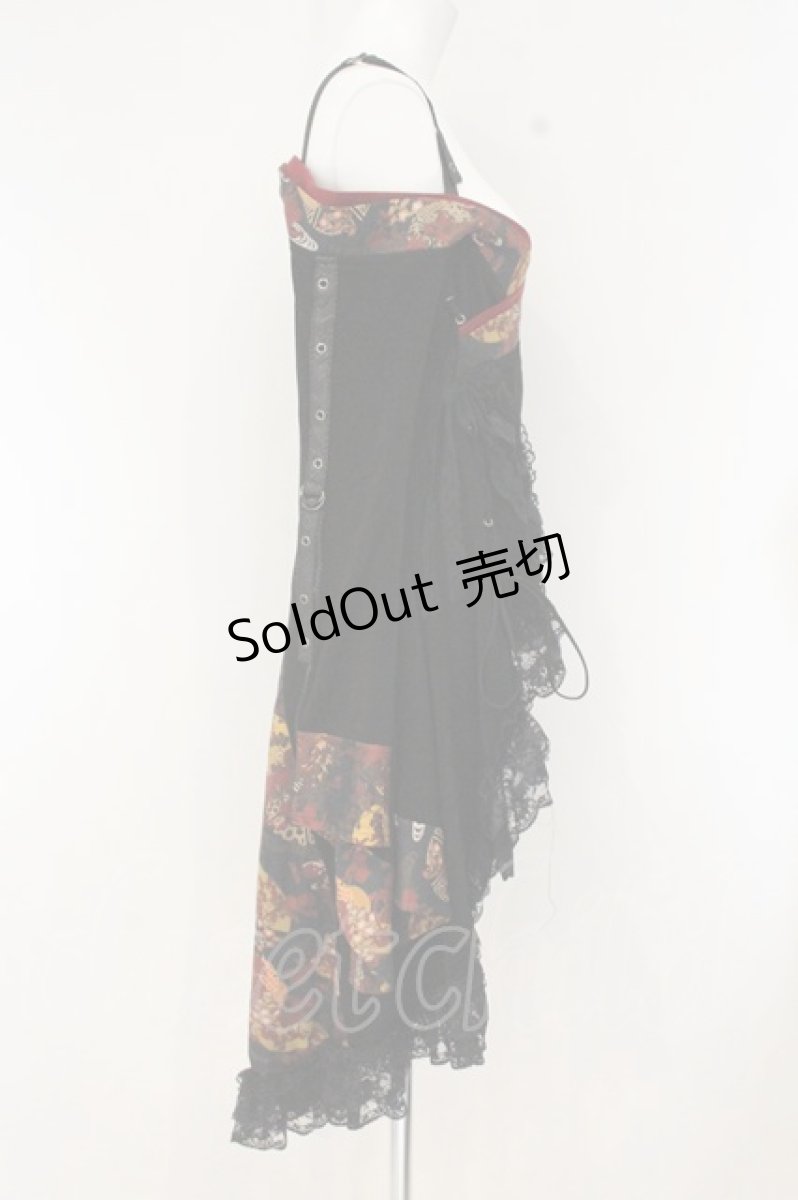 画像4: Qutie Frash / オフショルフリルトップス  ブラック×レッド系 O-26-09-16-053-QU-TO-IG-OS (4)