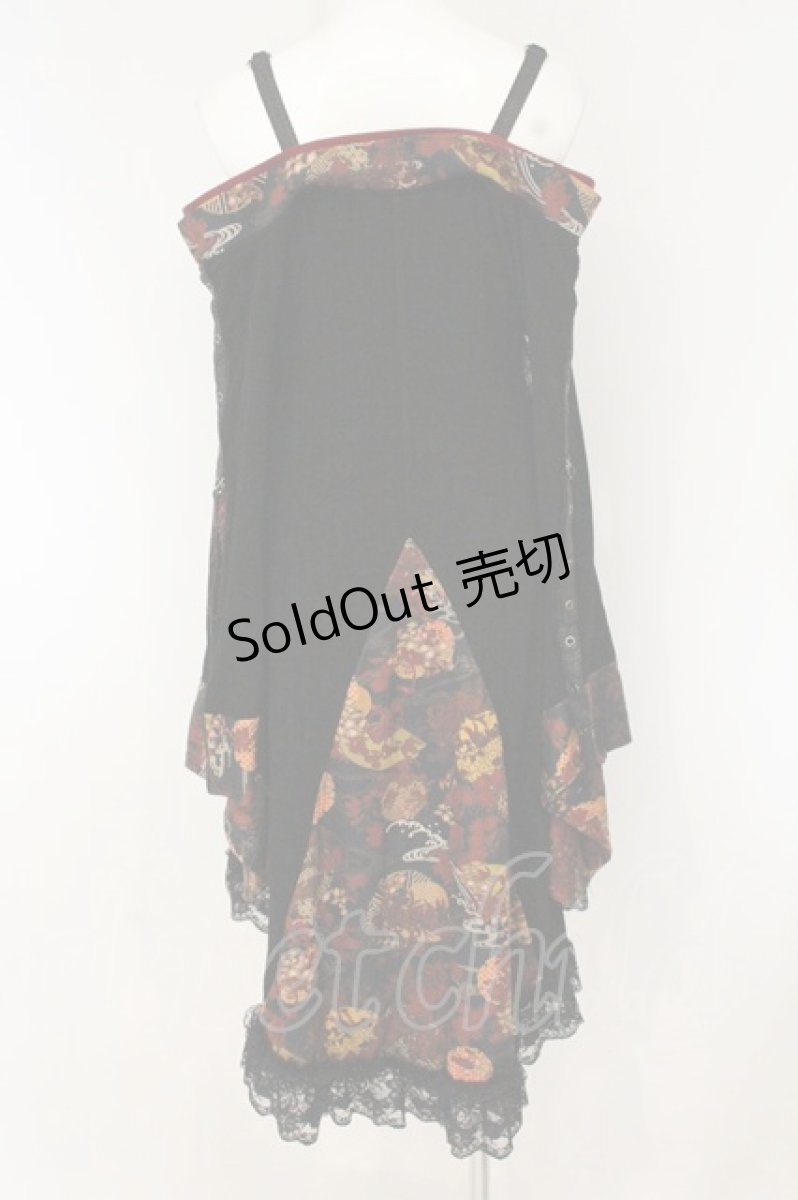 画像5: Qutie Frash / オフショルフリルトップス  ブラック×レッド系 O-26-09-16-053-QU-TO-IG-OS (5)