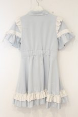 画像4: DearMyLove / デコルテレースジャージワンピ LL サックス O-26-09-16-056-GO-OP-OW-OS (4)