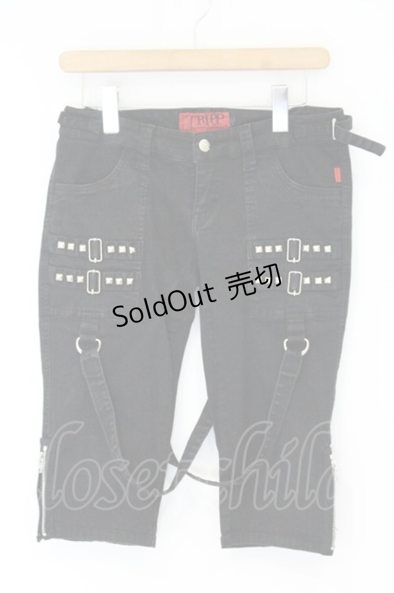 画像1: TRIPP NYC / スタッズボンテージハーフパンツ L ブラック O-26-09-16-065-PU-PA-IG-OS (1)