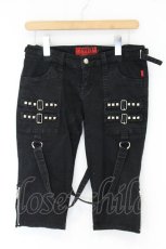 画像1: TRIPP NYC / スタッズボンテージハーフパンツ L ブラック O-26-09-16-065-PU-PA-IG-OS (1)