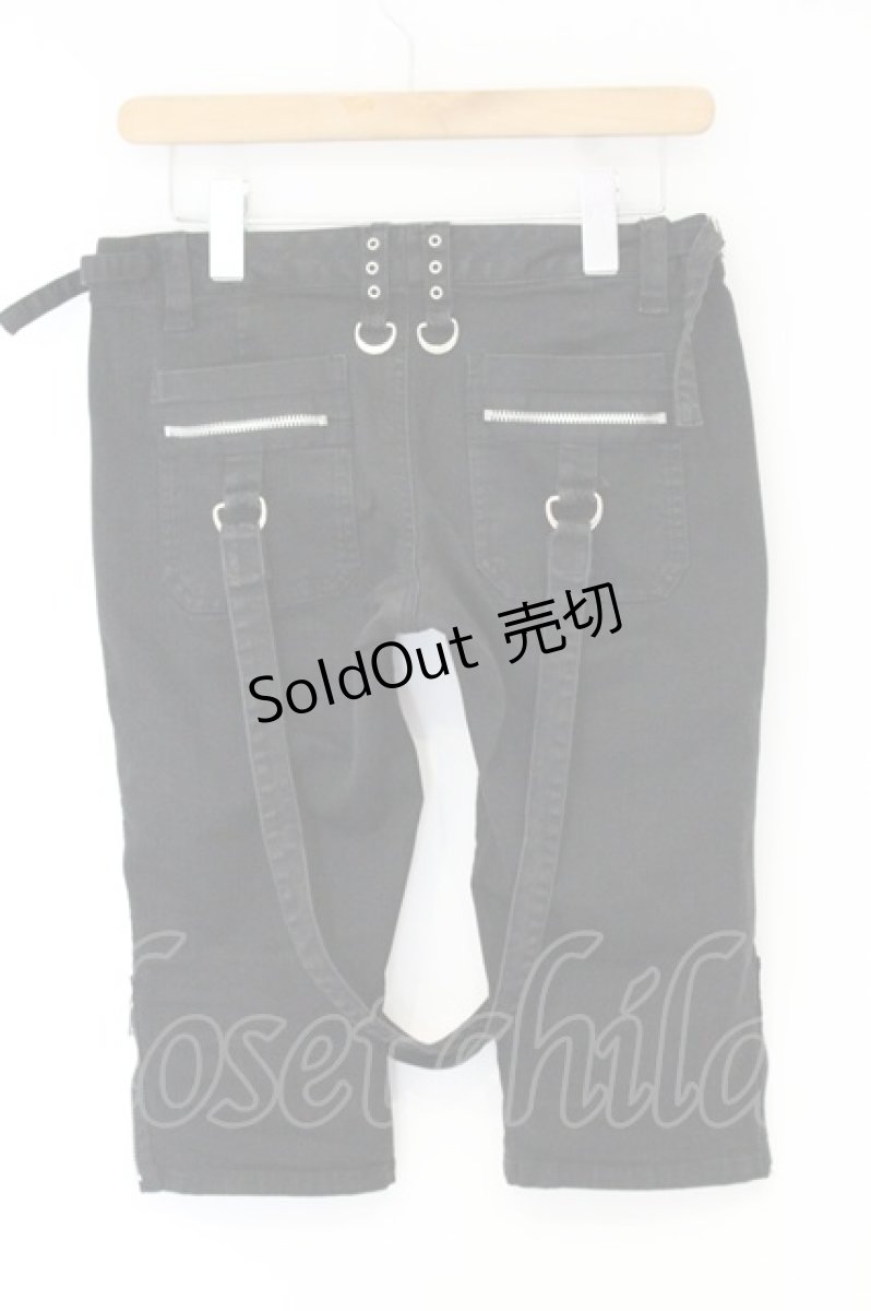 画像4: TRIPP NYC / スタッズボンテージハーフパンツ L ブラック O-26-09-16-065-PU-PA-IG-OS (4)