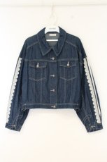 画像1: axes femme / レース×ラインデニムジャケット F インディゴ O-26-09-16-071-AX-JA-OW-OS (1)