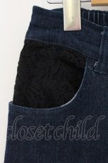 画像2: axes femme / フラッシャー付デニムパンツ M インディゴ O-26-09-16-075-AX-PA-OW-OS (2)
