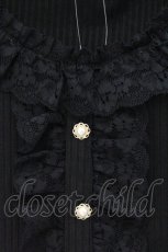 画像2: axes femme / フリルレースリブトップス F クロ O-26-09-16-076-AX-TO-OW-OS (2)