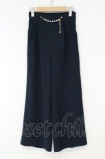 画像1: an another angelus / パールチェーンビット使いストレートパンツ サイズ0 ネイビー O-26-09-16-025-CA-PA-IG-OS (1)