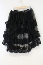 画像1: Vallee lys / Mirage Veil Overskirt（ミラージュヴェールオーバースカート）  ブラック O-26-09-16-026-GO-SK-IG-OS (1)