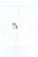 画像1: evelyn / オリジナルねこTシャツ  シロ O-26-09-17-036-LO-TO-OW-OS (1)