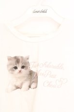 画像2: evelyn / オリジナルねこTシャツ  シロ O-26-09-17-036-LO-TO-OW-OS (2)