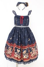 画像1: Angelic Pretty / Dream Bear SpecialジャンパースカートSet  ネイビー O-26-09-17-043-AP-OP-IG-OS (1)