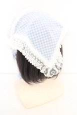画像3: CHIP CLIP / 五月アイ/H*サツキアイチェックリボン　ヘッドドレス  サックス O-26-09-17-007-LO-AC-OW-OS (3)