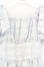 画像2: evelyn / 肩リボンオフショルミニワンピース  サックス O-26-09-17-029-LO-OP-OW-OS (2)