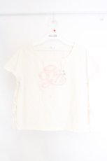 画像1: evelyn / ラメレースTシャツ  オフホワイトピンク O-26-09-17-031-LO-TO-OW-OS (1)