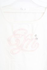 画像2: evelyn / ラメレースTシャツ  オフホワイトピンク O-26-09-17-031-LO-TO-OW-OS (2)