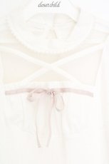 画像2: evelyn / シースルークロスリブトップス F シロ O-26-09-17-033-LO-TO-OW-OS (2)