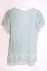 画像2: Cherir la femme / スカラップ刺繍チュニック TM ミント O-26-09-18-014-LO-TO-IG-OS (2)