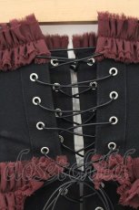 画像4: Millenoir / 帆布とジョーゼットのコルセット M ブラック×ボルドー O-26-09-19-028-EL-TO-IG-OS (4)