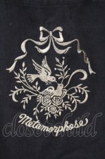 画像2: metamorphose / 刺繍入り布バッグ  クロ O-26-09-19-032-ME-BG-IG-OS (2)