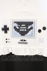 画像4: ACDC RAG / [半袖]GAME OVER フリルジャケット  ブラック×ホワイト O-26-09-19-033-PU-TO-IG-OS (4)