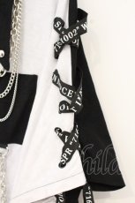画像3: SEX POT ReVeNGe / LACE UP DESIGN BIG シャツ  ブラック×ホワイト O-26-09-19-040-SP-TO-IG-OS (3)